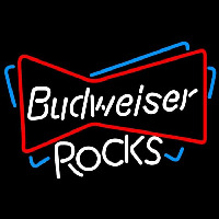 Budweiser Rocks Bowtie Beer Sign Neon Sign