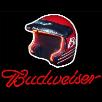 Budweiser Vintage Hascar Helmet Beer Sign Neon Sign