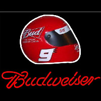 Budweiser Vintage Hascar Helmet4 Beer Sign Neon Sign
