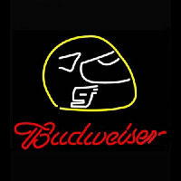 Budweiser Vintage Hascar Helmet6 Beer Light Neon Sign
