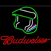 Budweiser Vintage Hascar Helmet8 Beer Sign Neon Sign