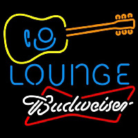 Budweiser White Guitar Lounge Beer Sign Neon Sign