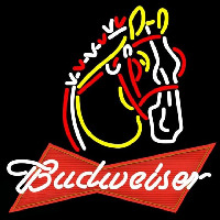Budweiser White Logo Horse Beer Sign Neon Sign
