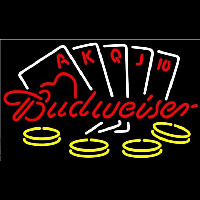 Budweiser With Poker Beer Sign Neon Sign