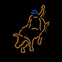 Bull Fighter With Bull Red Neon Sign