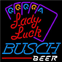 Busch Lady Luck Series Beer Sign Neon Sign