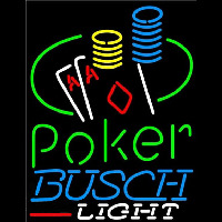 Busch Light Poker Ace Coin Table Beer Sign Neon Sign