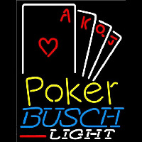 Busch Light Poker Ace Series Beer Sign Neon Sign