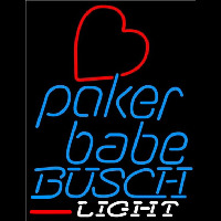 Busch Light Poker Girl Heart Babe Beer Sign Neon Sign