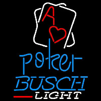 Busch Light Rectangular Black Hear Ace Beer Sign Neon Sign