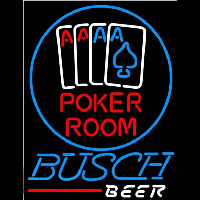 Busch Poker Room Beer Sign Neon Sign