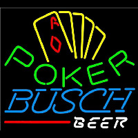 Busch Poker Yellow Beer Sign Neon Sign