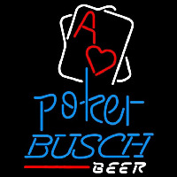 Busch Rectangular Black Hear Ace Beer Sign Neon Sign