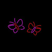 Butterflies Logo Neon Sign