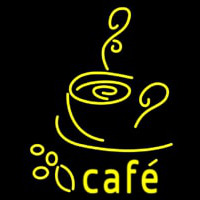 Cafe With Coffee Cup Neon Sign