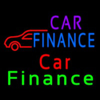Car Finance With Car Neon Sign