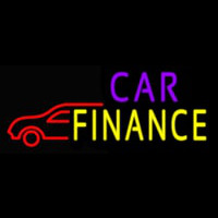 Car Finance With Car Neon Sign