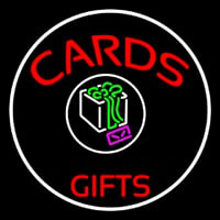 Cards And Gifts Block Logo Neon Sign