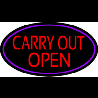 Carry Out Open Neon Sign