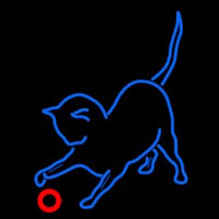 Cat Play With Ball Neon Sign