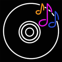 Cd Musical Note Neon Sign