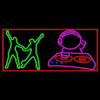 Cd With Dancing Couple Neon Sign