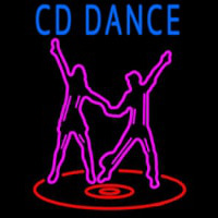 Cd With Dancing Couple Neon Sign