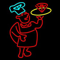 Chef With Pizza Neon Sign