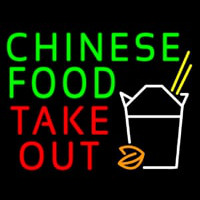 Chinese Food Take Out Neon Sign