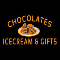 Chocolate Ice Cream And Gifts Neon Sign