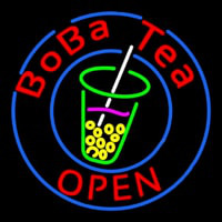 Circle Boba Tea Neon Sign