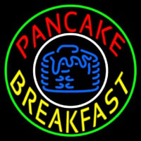 Circle Pancake Breakfast Neon Sign