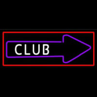 Club With Arrow Neon Sign