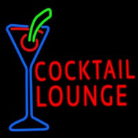 Cocktail Lounge With Martini Neon Sign