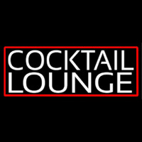 Cocktail Lounge With Red Border Neon Sign