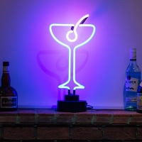 Cocktails Glass Desktop Neon Sign