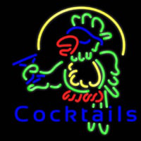 Cocktails Parrot - Beer Real Neon Glass Tube Neon Sign