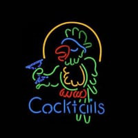 Cocktails Parrot Neon Sign