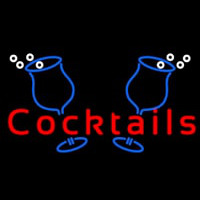 Cocktails With Two Glasses Neon Sign