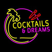 Cocktails and Dreams Bar Real Neon Glass Tube Neon Sign