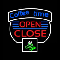 Coffee Time Open Close Neon Sign