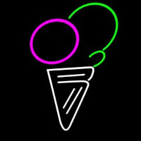 Cone Multicolored Ice Cream Neon Sign