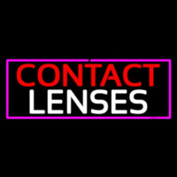Contact Lenses Rectangle Pink Neon Sign