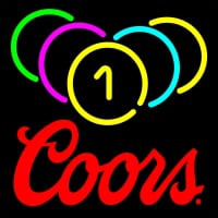 Coors Billiard Rack Pool Neon Beer Sign Neon Sign