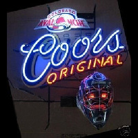 Coors Light Avalanche Helmet Beer Sign Neon Sign