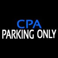 Cpa Parking Only Neon Sign