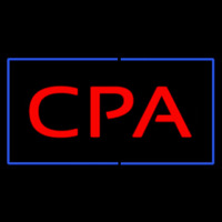 Cpa Rectangle Blue Neon Sign