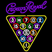 Crown Royal 15 Ball Billiards Pool Beer Sign Neon Sign