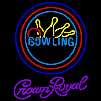 Crown Royal Bowling Yellow Blue Beer Sign Neon Sign