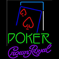 Crown Royal Green Poker Red Heart Beer Sign Neon Sign